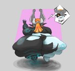 black_body black_ears blue_body blue_markings dialogue female flabby_arms flabby_legs fused_shadow grey_background grey_helmet hair huge_thighs humanoid_pointy_ears hyper hyper_thighs markings morbidly_obese morbidly_obese_female morbidly_obese_humanoid multicolored_body not_furry obese obese_female obese_humanoid open_mouth open_smile orange_hair overweight overweight_female overweight_humanoid pink_background pink_tongue pointy_ears raised_arm rear_view red_eyes red_mouth sharp_teeth simple_background smile snaggle_tooth solo teeth text thick_thighs tongue two_tone_body yellow_sclera cooldinosua nintendo the_legend_of_zelda twilight_princess midna humanoid imp twili 2025 absurd_res colored digital_media_(artwork) english_text hi_res shaded