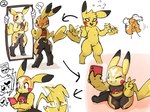 after_transformation anthro anthrofied blush blush_lines cellphone clothed clothing cosplay_pikachu_(costume) electronics female fully_clothed kemono mirror one_eye_closed phone pokemorph smartphone solo standing tail tail_motion tailwag wink netchy_boo nintendo pokemon pikachu_libre generation_1_pokemon pikachu pokemon_(species) 4:3 hi_res