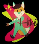 1950s_theme anthro black_hair googie_aesthetic hair male populuxe solo teal_nose slickfox canid canine fox mammal alpha_channel character_badge_(artwork)