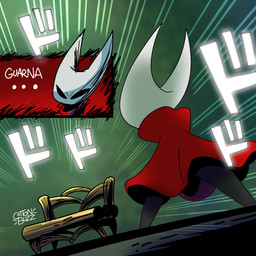 anthro bench black_body black_eyes cloak clothed clothing female horn red_clothing solo unfortu-nate hollow_knight:_silksong hollow_knight_(franchise) team_cherry hornet_(hollow_knight) arthropod insect 1:1 2026 digital_media_(artwork) hi_res