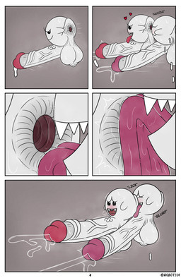 anal anus balls big_balls big_penis bodily_fluids duo erection gaping gaping_anus genital_fluids genitals huge_penis male male/male oral penis precum puffy_anus rimming sex small_but_hung steamy_penis vein veiny_penis c4tt0 mario_bros nintendo boo_(mario) comic hi_res