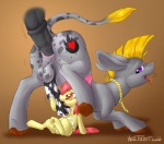 2013 amber_eyes anal anal_penetration animal_genitalia anus apple_bloom_(mlp) balls bent_over bisexual blonde_hair cub cum cutie_mark disembodied_penis donkey english_text equine female feral friendship_is_magic group hair hellticket horse horsecock licking male mammal my_little_pony open_mouth penetration penis plain_background pony purple_eyes pussy red_hair rope sen_grisane sitting text tongue tongue_out young
Rating: Explicit
Score: 11
User: Falord
Date: May 08, 2013