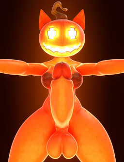 anthro balls breasts brown_glans erection first_person_view for_a_head genitals glans glowing glowing_eyes gynomorph intersex looking_at_viewer low-angle_view nipples orange_balls orange_penis penis presenting presenting_balls presenting_penis solo worm's-eye_view rubyystar twilightv0ids_(modeler) epic_games fortnite spice_(fortnite) animal_humanoid cat_humanoid felid felid_humanoid feline feline_humanoid humanoid living_pumpkin mammal mammal_humanoid object_head 3d_(artwork) absurd_res blender_(artwork) blender_cycles_(artwork) digital_media_(artwork) hi_res