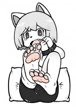 4_fingers 4_toes anthro bdsm black_bottomwear black_clothing black_eyes black_nose black_shorts bodily_fluids bondage bottomwear bound bulge clothed clothing crying cute_fangs fangs feet fingers foot_fetish foot_focus forced fur grey_hair grey_inner_ear hair hands_tied legs_up looking_at_viewer male mitten_hands open_mouth pawpads paws pillow pink_pawpads shorts sitting sitting_on_pillow solo spandex spandex_clothing spandex_shorts tears teasing teasing_viewer teasing_with_feet teeth tight_bottomwear tight_clothing tight_shorts toes tongue topless topless_anthro topless_male white_body white_ears white_fur white_pillow young young_anthro young_male mentha domestic_cat felid feline felis mammal hi_res