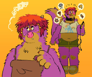 anthro bottomwear clothing cloud collar earbuds electronics eyewear female food fur glasses headphones holding_object holding_phone phone pink_nose pizza purple_body purple_fur raining rectangular_glasses shorts slightly_chubby smile solo speech_bubble shockpine friendship_is_magic hasbro my_little_pony rainbow_dash_(mlp) mammal mephitid skunk