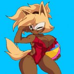 anthro ball beach_ball big_breasts breasts cleavage clothed clothing female green_eyes inflatable one-piece_swimsuit red_one-piece_swimsuit side-tie_clothing side-tie_swimsuit side-tie_swimwear sideless_clothing sideless_swimsuit solo swimwear bytesduh idw_publishing sega sonic_the_hedgehog_(comics) sonic_the_hedgehog_(idw) sonic_the_hedgehog_(series) whisper_the_wolf canid canine canis mammal wolf hi_res