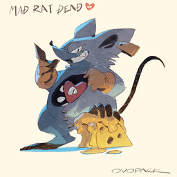cheese clothing dairy_products food gesture gloves hand_gesture handwear male pointing smile solo tail teeth text ovopack mad_rat_dead nippon_ichi_software heart_(mad_rat_dead) mad_rat_(mad_rat_dead) mammal murid murine rat rodent hi_res