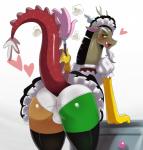 2013 <3 anthro balls beard big_butt blush brown_skin bulge butt crossdressing discord_(mlp) dragon dress facial_hair friendship_is_magic girly green_skin happy horn looking_at_viewer looking_back maid maid_uniform male my_little_pony open_mouth panties presenting presenting_hindquarters red_eyes red_skin smile solo sssonic2 standing stockings thighs underwear yellow_skin
Rating: Questionable
Score: 26
User: Fur_in_the_dark
Date: November 28, 2013