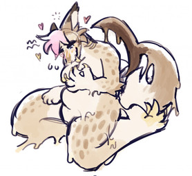 anthro belly breasts brown_ears brown_spots brown_tail countershading drunk feet female fur hair hand_on_breast heart_symbol light_body markings nipples pink_hair slightly_chubby slightly_chubby_anthro slightly_chubby_female slime solo spots spotted_body spotted_fur substance_intoxication tail tan_belly tan_body tan_breasts tan_countershading tan_feet tan_fur tan_inner_ear three-quarter_view tongue yellow_feet yellow_nipples yellow_tongue birdpaw_(artist) ambiguous_species goo_creature mammal 2020 digital_media_(artwork) full-length_portrait portrait