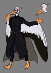 anthro clothing male solo uniform natt333 fan_character avian bird pelecaniform pelican hi_res sketch