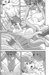 anthro anthro_on_anthro breasts canid canine chest_tuft comic duo erection female female_penetrated fur genitals greyscale hi_res kissing male male/female male_penetrating male_penetrating_female mammal mikaduki_karasu monochrome nude penetration penile penile_penetration penis penis_in_pussy pussy sex souiu_otoshigoro tail tuft vaginal vaginal_penetration