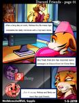 chair clothed clothing computer electronics female fur furniture green_eyes painting smile solo teeth text tongue sapple felid mammal pantherine tiger melissa_(disambiguation) 2019 comic digital_media_(artwork) english_text hi_res