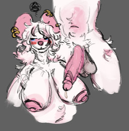anthro balls big_breasts blush breasts duo ear_piercing embarrassed female fur genitals male male/female penis penis_on_breast piercing white_body ratrat13 vlad_cool mammal murid murine rat rodent brother_(lore) brother_and_sister_(lore) sibling_(lore) sister_(lore)