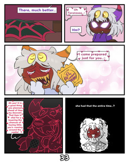 2_horns blush clothing condom dark_body dark_skin dialogue duo electronics fangs female floating_hands grey_hair hair horn male male/female microphone possession sexual_barrier_device sharp_teeth speech_bubble teeth text undressing unused_condom unusual_anatomy unusual_eye_placement wrapped_condom kittipaws kirby:_triple_deluxe kirby_(series) nintendo dark_taranza queen_sectonia_(original_form) taranza arachnid arthropod spider spidr 4:5 absurd_res comic english_text hi_res