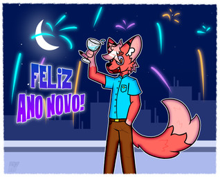 anthro border brown_eyes clothed clothing container cup drinking_glass fur glass glass_container glass_cup hair holding_object holidays looking_at_viewer male open_mouth pawpads red_body red_fur redfox simple_background smile solo tail text white_border rahony new_year feon canid canine fox mammal absurd_res digital_media_(artwork) hi_res paint_tool_sai_(artwork) portuguese_description portuguese_text translation_check translation_request