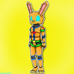 expressionless lights machine mecha metal simple_background solo standing pankanchan lagomorph leporid mammal rabbit robot 1:1 2019 absurd_res digital_media_(artwork) hi_res