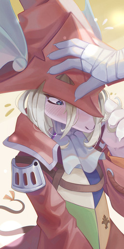 anthro biped blonde_hair blush bottomwear claws clothed clothed_anthro clothed_female clothing female fingers front_view fully_clothed fully_clothed_anthro fully_clothed_female hair looking_down solo tail topwear laverne_3r final_fantasy final_fantasy_ix square_enix freya_crescent burmecian mammal rodent hi_res