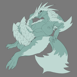 2_penises alternate_form anthro balls big_breasts big_penis breasts erection fin genitals gynomorph huge_penis ice intersex knot knotted_penis multi_genitalia multi_penis narrowed_eyes nipples nude overweight penis simple_background smile solo spiked_penis spikes spikes_(anatomy) tail teeth dhalek capcom monster_hunter amphibian_(mh) aquatic fish scalie shark zamtrios 1:1 absurd_res digital_media_(artwork) hi_res