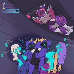 animal_genitalia apode balls breasts butt covering covering_face drone female fur fur_markings genitals horn intersex legless male markings mind_control nipples paws penis serpentine sheath tail trapknight bandai_namco digimon iona_itova uxie_(trapknight) canid canine digimon_(species) draconcopode elf mammal naga renamon 1:1 hi_res tagme