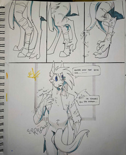 anthro assimilation big_penis bodily_fluids body_horror cum duo ejaculation genital_fluids genitals male male/male merging multi_eye penis precum prehensile_penis rumbling_stomach text transformation vore topazknight haan_(character) stevie_(topazknight) equid equine hybrid mammal mephiphage monster zebra comic english_text hi_res sequence