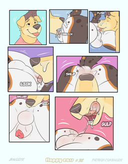 anal animal_genitalia anthro anthro_on_anthro backsack balls bodily_fluids cuckold cuckold_cleanup cum cum_in_mouth cum_inside drinking drinking_cum felching genital_fluids genitals group hand_on_head looking_pleasured male male/male onomatopoeia oral penis penis_tip rimming sex sheath simple_background sound_effects text tongue baileyx australian_shepherd bird_dog canid canine canis deer domestic_dog golden_retriever herding_dog hunting_dog mammal pastoral_dog retriever sheepdog english_text hi_res
