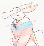 antennae_(anatomy) anthro bell bell_collar biped blush blush_lines clothing collar disembodied_hand duo eyes_closed fur headpat hoodie lgbt_pride male neck_tuft petting pride_colors solo_focus topwear transgender_pride_colors tuft white_body white_fur bunonthemoon arthropod insect lepidopteran moth animated hi_res short_playtime