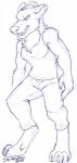 anthro bared_teeth bottomwear clothed clothing denim denim_bottomwear denim_clothing female fully_clothed hair hair_bun jeans pants shirt simple_background snarling solo standing tank_top tied_hair topwear white_background oli_snowpaw mythology isa_wexler canid canine canis mammal mythological_canine mythological_creature werecanid werecanine werecreature werewolf wolf 2018 blue_and_white digital_media_(artwork) hi_res monochrome signature