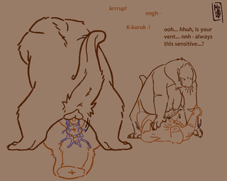 4_eyes 5_fingers 5_toes anatomically_correct anatomically_correct_genitalia anatomically_correct_penis animal_genitalia animal_penis animal_vulva anthro anthro_on_anthro anthro_penetrated anthro_penetrating anthro_penetrating_anthro anthro_penetrating_maleherm anus aroused barbed_canine_penis big_penis biped bodily_fluids butt canine_genitalia canine_penis canine_vulva claws cowgirl_position cum cum_inside cum_on_anus cum_on_tail dominant dominant_intersex dominant_maleherm duo erection facial_markings feet feline_genitalia feline_penis finger_claws fingers fluffy fluffy_tail from_front_position fur genital_fluids genitals hair handpaw head_markings hybrid_genitalia hybrid_penis hybrid_vulva intersex intersex/intersex intersex_anthro intersex_on_bottom intersex_on_top intersex_penetrated intersex_penetrating intersex_penetrating_intersex intersex_penetrating_maleherm knot larger_on_top larger_penetrated long_penis looking_at_another lying maleherm maleherm/maleherm maleherm_anthro maleherm_on_bottom maleherm_on_top maleherm_penetrated maleherm_penetrating maleherm_penetrating_intersex maleherm_penetrating_maleherm mane mane_hair markings membrane_(anatomy) multi_eye nude on_back on_bottom on_ground on_top paws penetration penile penile_penetration penile_spines penis plantigrade rear_view sex sharp_teeth short_ears short_fur short_tail simple_background size_difference slightly_chubby slightly_chubby_anthro slightly_chubby_intersex slightly_chubby_maleherm small_ears small_tail small_top_big_bottom smaller_on_bottom snout standing standing_sex submissive submissive_intersex submissive_maleherm tail tail_anus tall teeth text thick_penis three-quarter_view toe_claws toes tongue unusual_anatomy unusual_bodily_fluids unusual_cum unusual_genital_fluids unusual_genitalia unusual_penis unusual_vulva vaginal vaginal_penetration vein veiny_penis vulva webbed_feet webbed_hands whiskers muddymaggot kuruk_(character) mauvit'fur alien du'wehyi du'wehyi'qiubaba hybrid 2026 5:4 digital_drawing_(artwork) digital_media_(artwork) english_text hi_res sketch