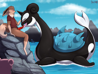 alternate_color anthro anthro_on_feral bestiality bodily_fluids countershading duo erection fellatio female feral flippers genitals knot knotted_penis male male/female oral penile penis sex tongue water an-tonio nintendo pokemon antonee_(an-tonio) aquatic cetacean dolphin eevee generation_1_pokemon hybrid lapras mammal oceanic_dolphin orca pokemon_(species) slowpoke toothed_whale absurd_res digital_media_(artwork) hi_res