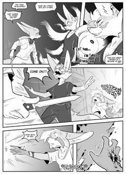 anthro blood bodily_fluids clothed clothing cybernetics dialogue ear_piercing group inner_ear_fluff knife machine magic male piercing simple_background speech_bubble tattoo text trio tuft kifyun2 kif_yppreah raphael_yppreah ailurid canid canine fox mammal red_panda absurd_res black_and_white comic english_text hi_res monochrome