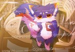 ambiguous_gender anthro book detailed_background fur purple_body purple_fur solo stairs standing white_body white_fur deaic canid canine fox mammal distracting_watermark hi_res watermark