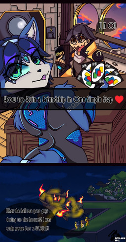anthro black_hair blue_body blue_fur blue_hair female fire fur group hair male night ship sky vehicle watercraft dylan_ac nintendo star_fox uno fan_character krystal_(star_fox) canid canine fox human humanoid mammal hi_res