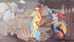 absurd_res altaria anthro belly birth_of_venus braixen breasts canid canine cloud covering covering_self day detailed_background drifblim embarrassed equid equine female feral fiya fiyawerks flower flying front_view generation_3_pokemon generation_4_pokemon generation_5_pokemon generation_6_pokemon group hi_res holding_object inspired_by_formal_art keldeo keldia legendary_pokemon mammal mythology navel nintendo nude outside overcast painting plant pokemon pokemon_(species) rose_(flower) seaside shell signature sky standing tree walking water wind