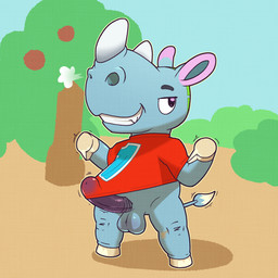 balls bottomless bulge clothed clothing detailed_bulge erection erection_under_clothing flexing genital_outline genitals grin looking_at_viewer male penis penis_outline presenting presenting_penis shirt shirt_only smile smirk smug solo tenting topwear topwear_only argon_vile animal_crossing nintendo tank_(animal_crossing) hi_res