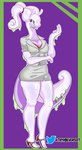 anthro breasts cleavage clothed clothing female solo suit tail teacher thyhsilverfeet nintendo pokemon generation_6_pokemon goodra pokemon_(species) absurd_res hi_res