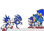 2019 adventures_of_sonic_the_hedgehog anthro biped black_eyes blue_body blue_fur cigardoesart classic_sonic classic_sonic_(universe) clothing crossed_arms eulipotyphlan footwear frown fur gloves group handwear hedgehog hi_res kerchief looking_at_another male mammal meme neckerchief open_mouth running sanic sega shoes simple_background sonic_boom sonic_the_hedgehog sonic_the_hedgehog_(film) sonic_the_hedgehog_(series) square_crossover standing tan_body tan_fur white_background wraps