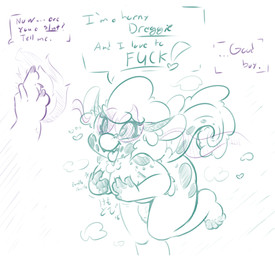 anthro bodily_fluids breast_fondling breast_play breasts claws dialogue duo eyebrows eyelashes fondling fur genitals gynomorph hand_on_breast heart_symbol intersex mind_control nude penis possession saliva teeth text tongue tongue_out kemotobi mythology kiwi_(kemotobi) zouie_(kemotobi) dragon furred_dragon furred_scalie mythological_creature mythological_scalie scalie 2016 english_text