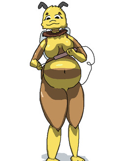 air_inflation antennae_(anatomy) anthro belly belly_inflation big_belly breasts brown_body featureless_breasts featureless_crotch female hand_pump hose hose_in_butt hose_inflation huge_belly inflation navel object_in_ass plantigrade solo standing striped_body stripes thick_thighs wide_hips wings yellow_body 6saw789 honey_(6saw789) arthropod bee honey_bee hymenopteran insect 2024 digital_media_(artwork) pixel_(artwork) shaded