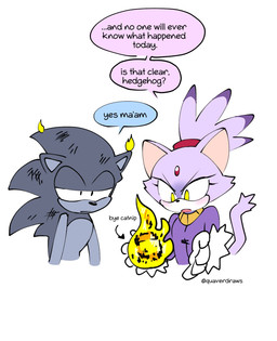 anthro asking asking_another black_nose burn_mark burnt cheek_tuft clothed clothed_anthro clothed_female clothing command countershade_face countershade_torso countershading dialogue duo elemental_manipulation ellipsis facial_tuft female female_anthro fingers fire fire_manipulation forehead_gem fully_clothed fully_clothed_anthro fully_clothed_female gem gloves green_eyes handwear humor linked_speech_bubble male male_anthro pupils small_nose snout speech_bubble tail text tuft white_clothing white_gloves white_handwear yellow_eyes yes-no_question quavernsfw sega sonic_the_hedgehog_(series) blaze_the_cat sonic_the_hedgehog domestic_cat eulipotyphlan felid feline felis hedgehog mammal english_text hi_res