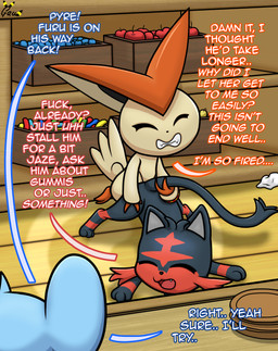 apple being_watched berry butt_wings caught_in_the_act clenched_teeth dialogue doggystyle duo eyes_closed female female_penetrated feral feral_on_feral feral_penetrated feral_penetrating feral_penetrating_feral floating flying flying_sex food from_behind_position fruit group looking_at_another male male/female male_penetrating male_penetrating_female open_mouth penetration penile plant pokemon_berry profanity public public_sex sex tail teeth text tongue trio unusual_wing_placement wings gau_(artist) everstone_guild nintendo pokemon pokemon_mystery_dungeon spike_chunsoft jaze_(gau) pyre_(litten) sol_(victini) domestic_cat felid feline felis generation_4_pokemon generation_5_pokemon generation_7_pokemon legendary_pokemon litten mammal pokemon_(species) shinx victini absurd_res digital_media_(artwork) english_text hi_res story story_at_source story_in_description