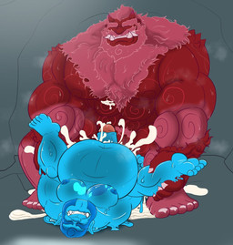 5_fingers 5_toes abs balls barazoku beard big_muscles big_penis blue_arms blue_balls blue_body blue_chest blue_feet blue_fingers blue_hands blue_head blue_legs blue_nipples blue_penis blue_toes bodily_fluids body_hair cum cum_in_ass cum_inflation cum_inside cum_on_chest cum_on_ground facial_hair feet fingers genital_fluids genitals goo_penis hair horn humanoid_feet humanoid_genitalia humanoid_hands humanoid_penis humanoid_pointy_ears inflation leaking_cum male male/male male_penetrated male_penetrating male_penetrating_male musclegut muscular muscular_humanoid muscular_male mustache nipples not_furry nude nude_humanoid nude_male pecs penetration penis plantigrade pointy_ears pubes red_arms red_body red_chest red_feet red_fingers red_hair red_hands red_legs red_nipples red_penis red_pubes red_skin red_toes sex size_difference spikes spikes_(anatomy) sweat toes translucent translucent_body tusks chasekit zur'gon_(majinorc) goo_creature goo_humanoid horned_humanoid humanoid orc 2025 hi_res