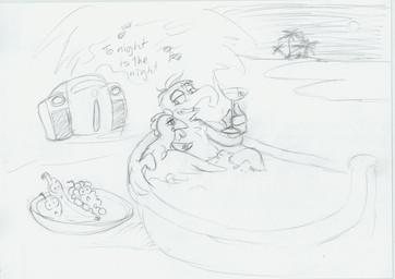 alcohol anthro avian_caruncle bath bathtub beach being_watched beverage bowl canon_couple cocktail_glass container cup drinking_glass duo_focus electronics female food fruit glass glass_container glass_cup grin group holding_object looking_at_another lyrics male male/female music night palm_tree partially_submerged plant radio romantic romantic_couple seaside smile tree damaiuo muppets the_muppet_show camilla_the_chicken gonzo_(muppets) avian bird chicken elemental_creature flora_fauna food_creature galliform living_fruit muppet phasianid hi_res monochrome sketch