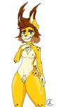 anthro breasts female fur genitals hair nipples nude pussy solo yellow_body yellow_fur mountaincat catherine_(mountaincat) felid feline lynx mammal 9:16 hi_res