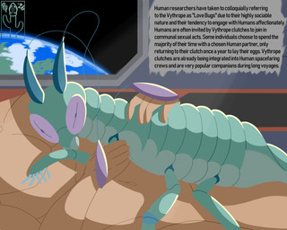 4_legs 6_limbs ambiguous_gender antennae_(anatomy) blue_body convenient_censorship cosmic_background cuddling detailed_background duo faceless_character faceless_human faceless_male feral inside larger_human larger_male love lying lying_on_partner male male/ambiguous mandibles multi_limb multicolored_body nude planet purple_eyes segmented_arms segmented_body segmented_legs size_difference sleeping sleeping_together space space_background spacecraft tail tendrils text vehicle window pricklypastor_(artist) alien arthropod human insect mammal vythrope 2026 5:4 digital_drawing_(artwork) digital_media_(artwork) english_text hi_res signature