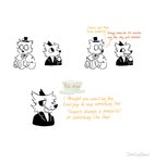 anthro book clothing dialogue eyewear glasses hat headgear headwear jacket male smile sweater talking_to_another talking_to_partner text thinking top_hat topwear jessiborowski11 microsoft minecraft mojang night_in_the_woods xbox_game_studios angus_delaney gregg_lee bear canid canine creeper_(minecraft) fox mammal comic digital_drawing_(artwork) digital_media_(artwork) english_text hi_res