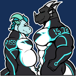 anthro barazoku belly black_body black_bodysuit black_clothing black_skinsuit blue_body bodysuit chastity_bulge chastity_device claws clothing dorsal_fin dorsal_frill drone dronification ear_fins fin frill_(anatomy) grey_body horn id_number latex latex_clothing latex_skinsuit latex_transformation lock_symbol male multicolored_body multicolored_bodysuit multicolored_clothing multicolored_skinsuit muscular null_bulge null_bulge_frottage orcadrone overweight overweight_male skinsuit spines tight_clothing transformation wearing_chastity_device white_bodysuit white_clothing white_skinsuit wings blizzhusky15 mythology darkwitt_(character) negadrake aquatic cetacean dolphin dragon mammal mythological_creature mythological_scalie oceanic_dolphin orca scalie toothed_whale 1:1 2024 alpha_channel