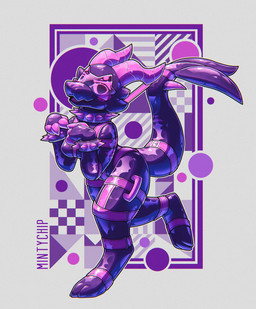 abstract_background anthro blush bracelet breasts claws collar digitigrade drone featureless_crotch female finger_claws flukes glistening glistening_body glistening_latex handles_on_thighs harness horn index_to_index jewelry latex latex_body looking_at_viewer null on_one_leg open_mouth open_smile pink_claws pink_harness pink_horn pink_spikes purple_blush purple_body smile snout solo spiked_bracelet spiked_collar spikes standing visor mintychipart kobold latex_creature scalie 2025 digital_drawing_(artwork) digital_media_(artwork) full-length_portrait hi_res krita_(artwork) portrait shaded soft_shading