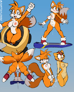 2_tails anthro anus big_breasts blue_eyes blush breasts clothing crossgender duo extreme_gear female footwear fur genitals masturbation mtf_crossgender multi_tail multicolored_body multicolored_fur nude nude_anthro nude_female shoes tail two_tone_body two_tone_fur vaginal vaginal_masturbation vulva white_body white_fur yellow_body yellow_fur justtaylor sega sonic_the_hedgehog_(series) miles_prower trip_the_sungazer canid canine fox girdled_lizard lizard mammal reptile scalie sungazer_(lizard) 2026 hi_res