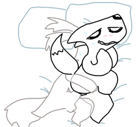 anthro balls bed big_penis black_nose blush daydream dipstick_ears duo ear_markings erection female fur furniture genitals hand_on_butt imagination lying male male/female markings multicolored_ears on_bed on_side penetration penile penile_penetration penis penis_in_vagina romantic romantic_couple simple_background spooning tail tail_markings vaginal vaginal_penetration vulva white_background white_body white_fur the_weaver boxdog_(comic) boxdog teadog canid canine canis domestic_dog ghost mammal spirit digital_drawing_(artwork) digital_media_(artwork)