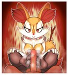 4_toes 5_fingers anthro balls border braixen breasts canid censored claws duo erection faceless_character faceless_male feet female fingers foot_fetish foot_focus foot_play footjob fur generation_6_pokemon genitals hi_res human human_on_anthro humanoid_genitalia humanoid_penis inner_ear_fluff interspecies looking_at_viewer male male/female mammal mosaic_censorship motion_lines mugibunbun nintendo penis pokemon pokemon_(species) pokephilia red_eyes sex steam stick toes tuft two-footed_footjob white_body white_border white_fur